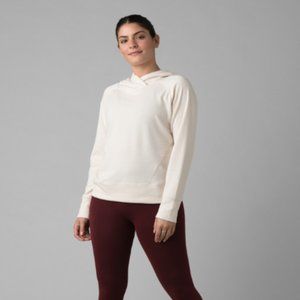 MEDIUM prAna Sunrise Hoodie, Dreamdust (cream)